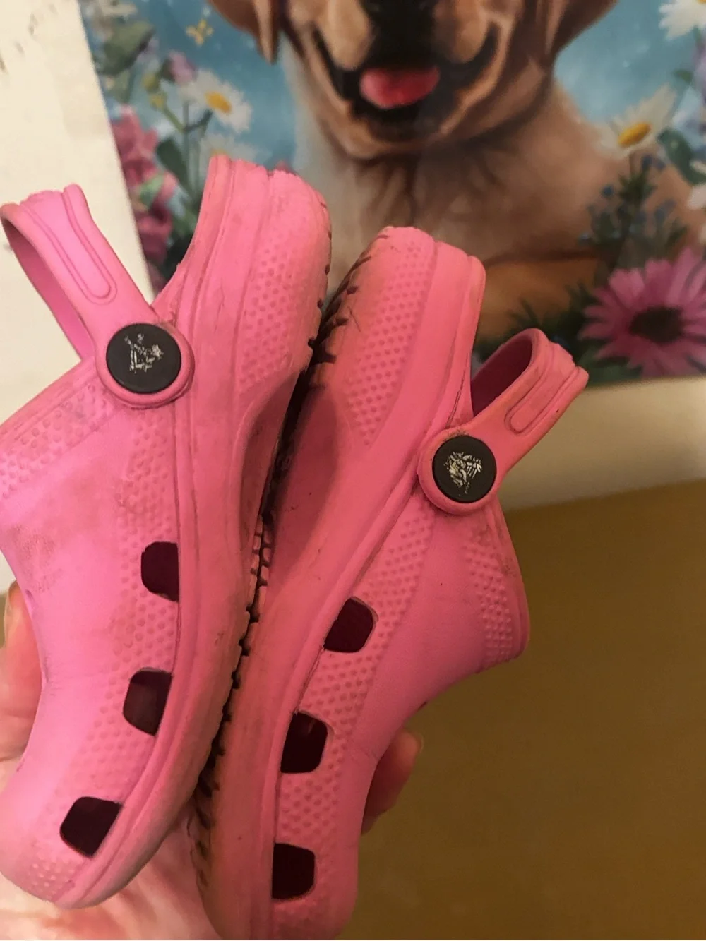 CROCS Kids Bright Pink Classic Clog Sandals C10